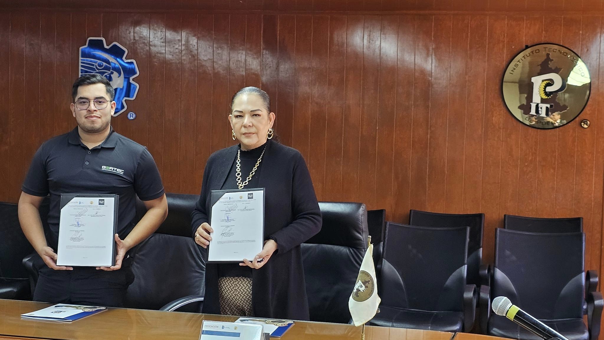 El TECNM Puebla, firma Convenio con Gertec